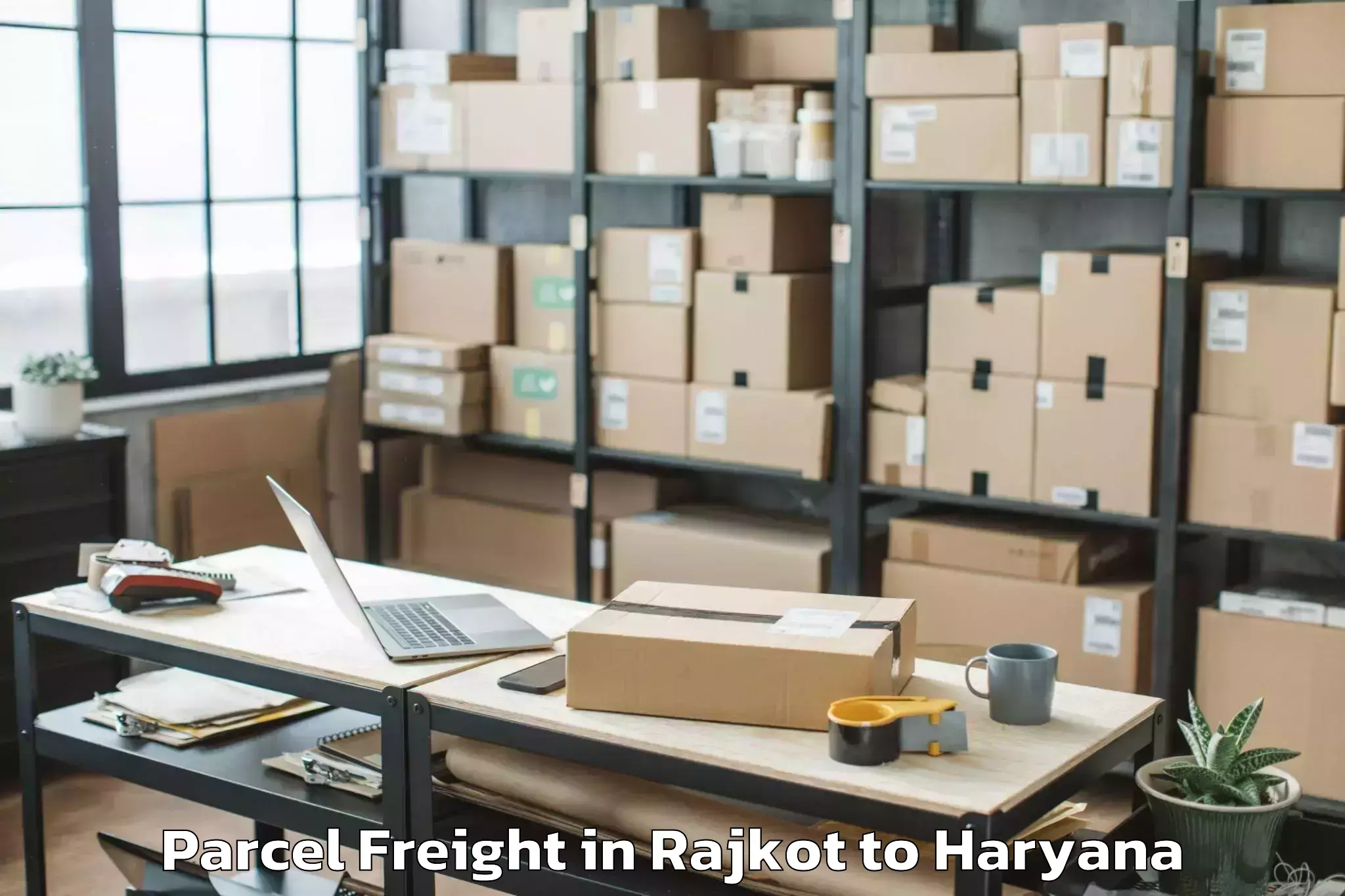 Hassle-Free Rajkot to Rohtak Parcel Freight